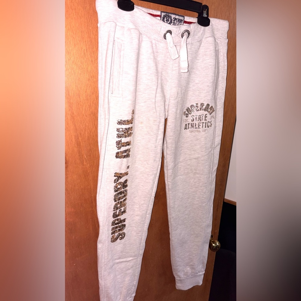 Superdry Women Off White Joggers
